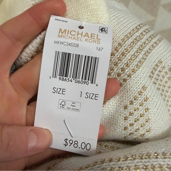 MICHAEL Michael Kors Signature 2-Piece MK Sport Tape Cuff Beanie and Scarf